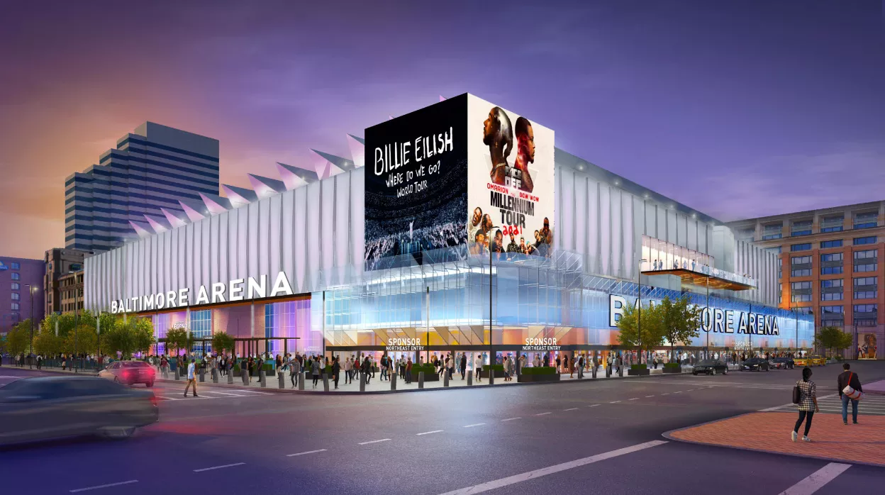 CFG Bank Arena rendering - Clark Construction is renovating this venue in Baltimore, Maryland