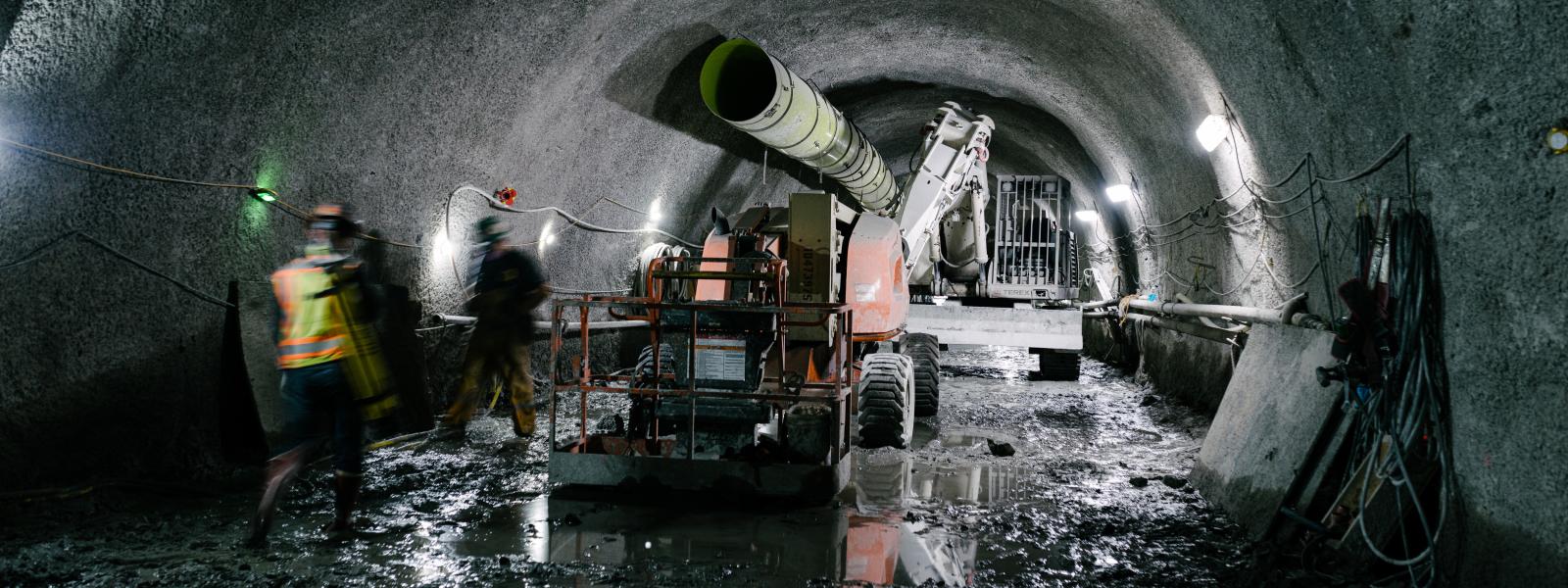 Construction in Train Tunnel