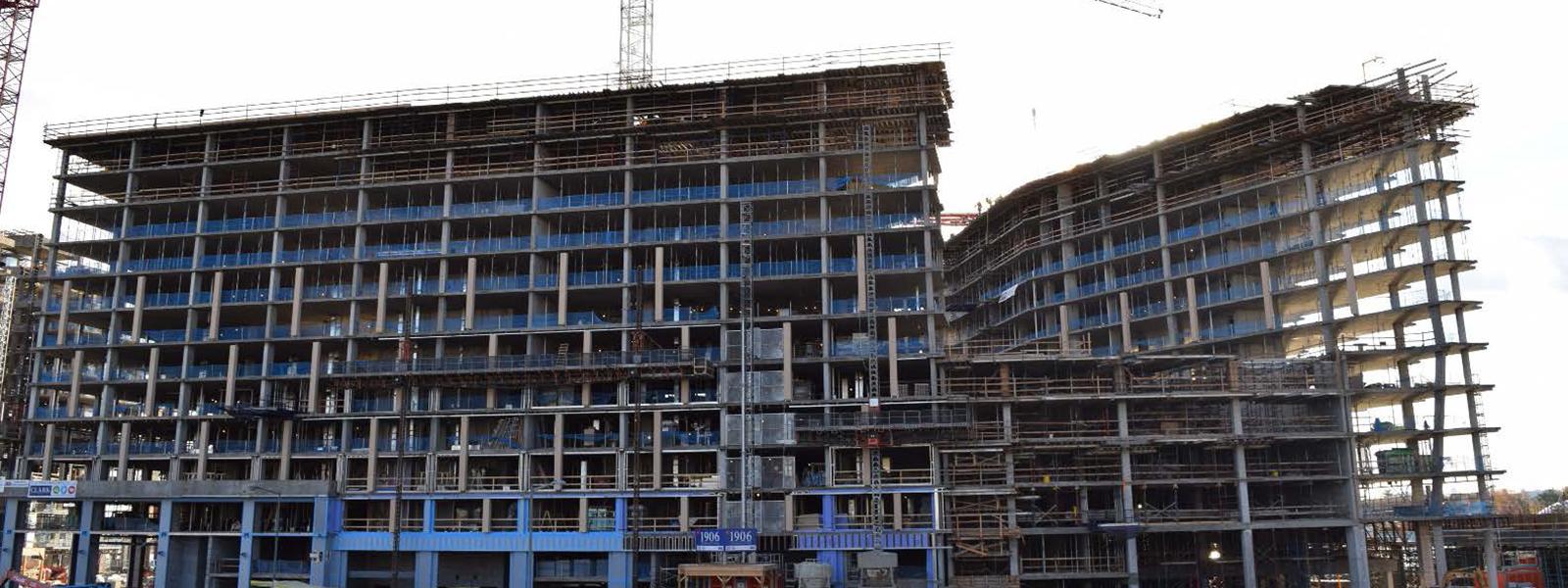 Construction at The Wharf's Parcel 2