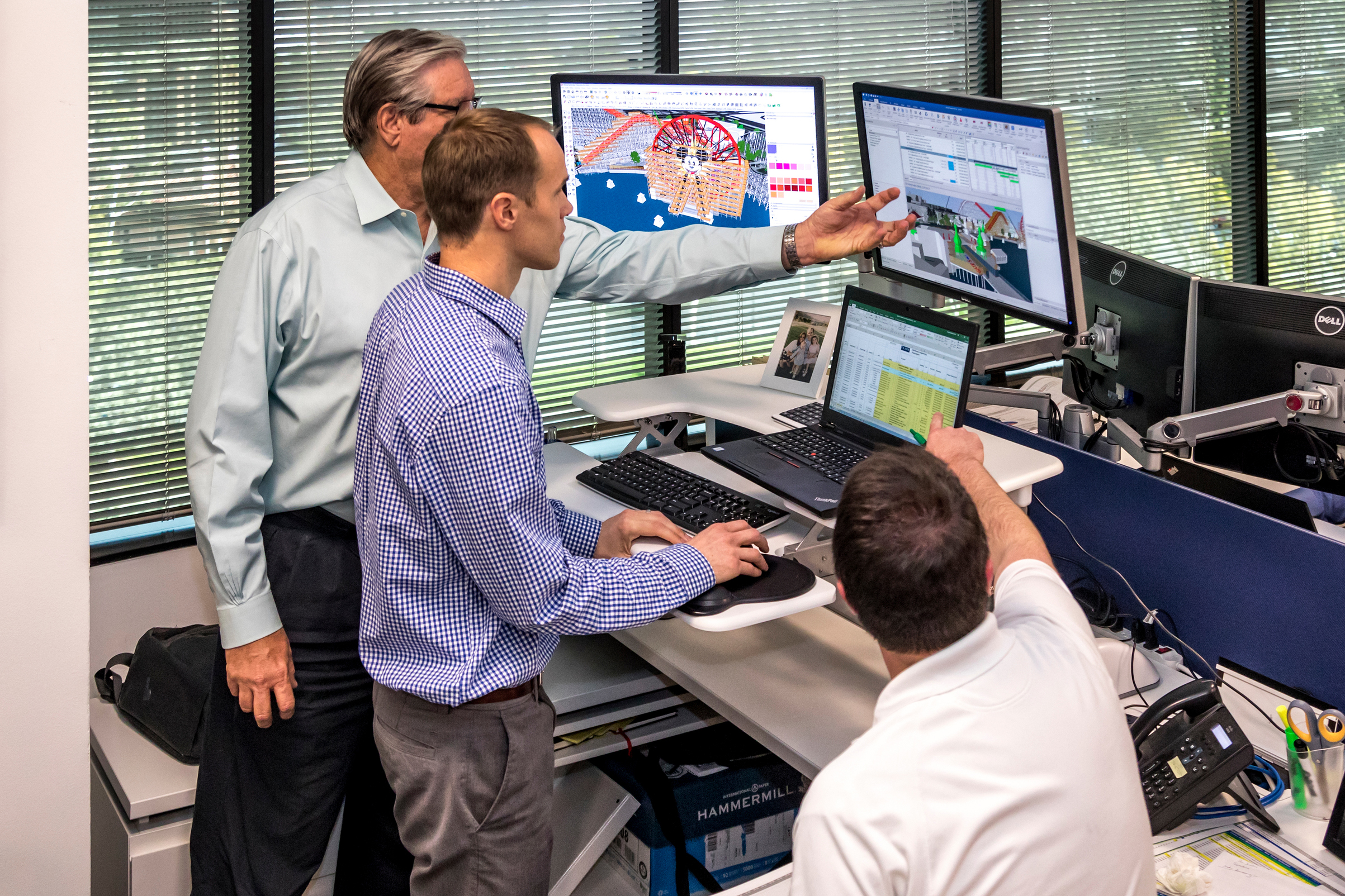 Clark Construction experts work together on project development