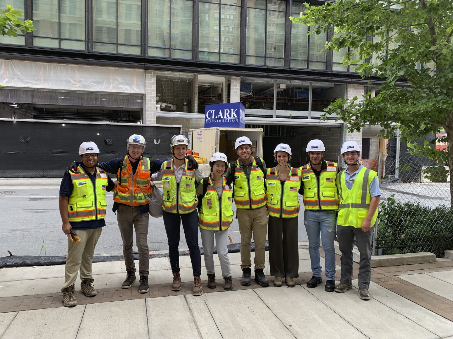 Clark summer associates in front of a jobsite