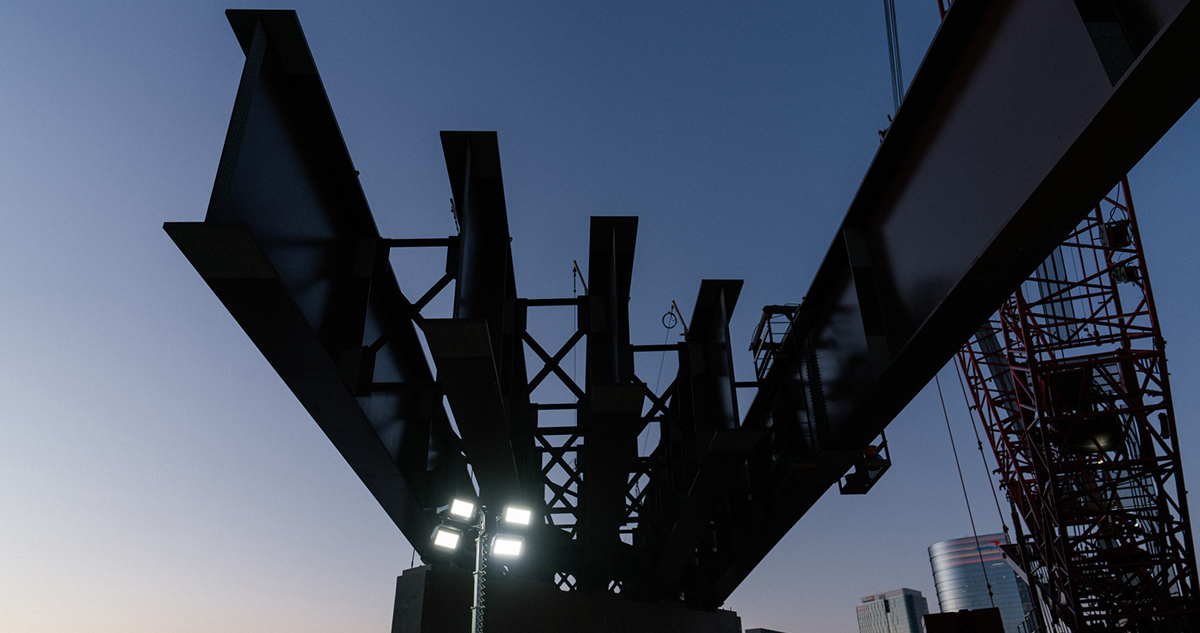Shirley installed 10 massive girders across interstate 495