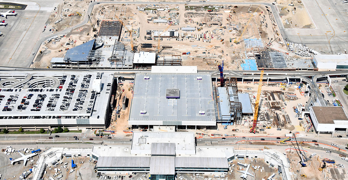 aerial view of IAH airport