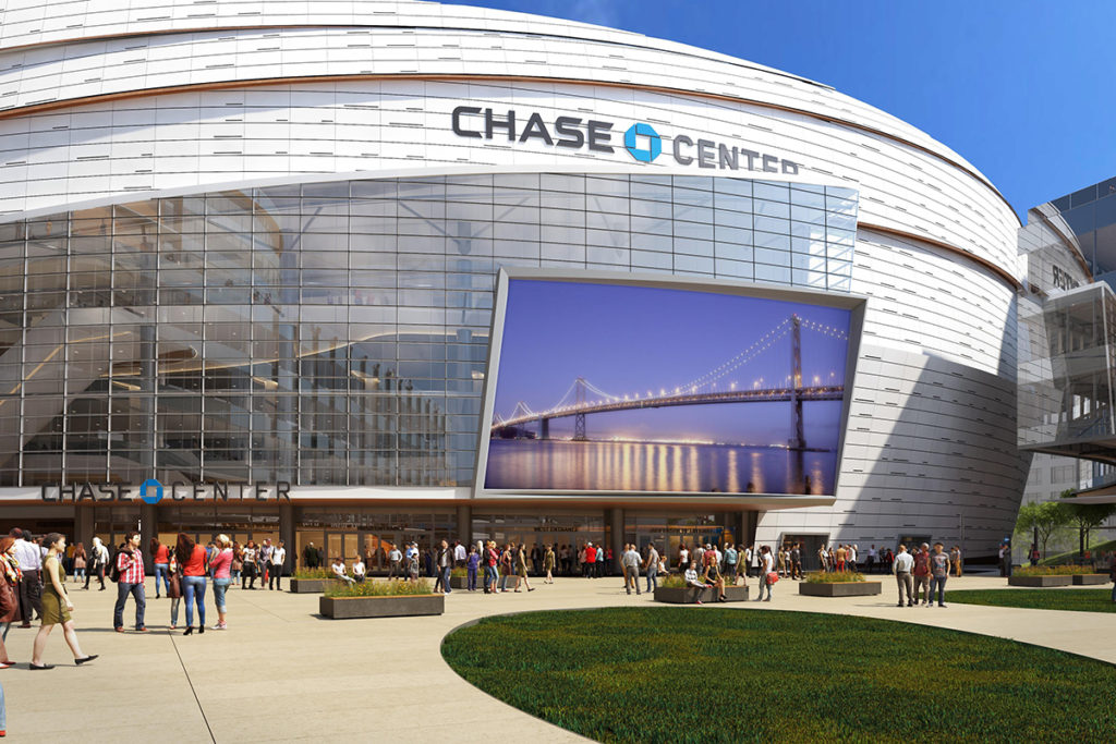 Warriors Host Chase Center Topping Out Ceremony