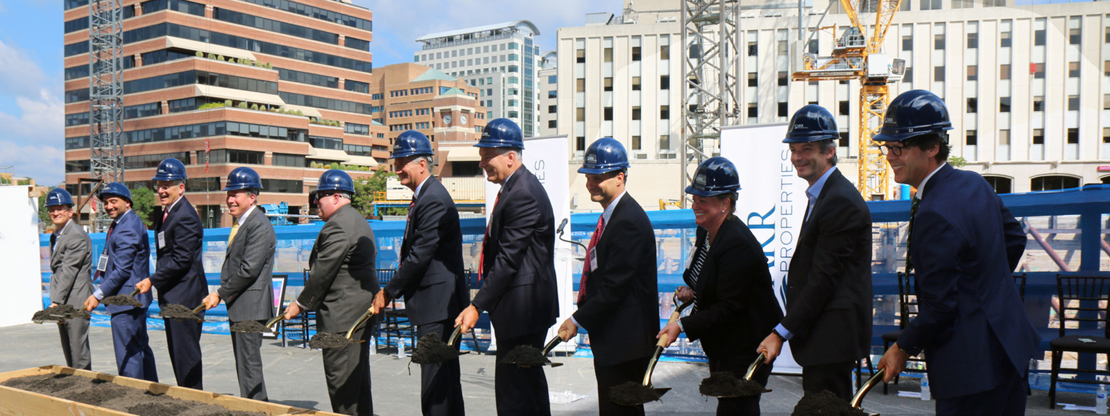Maryland Governor Larry Hogan joins Clark and Carr at 7272 Wisconsin Avenue Groundbreaking