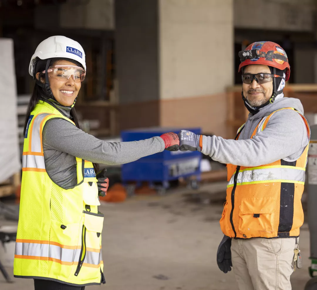 Clark fist bump for safety