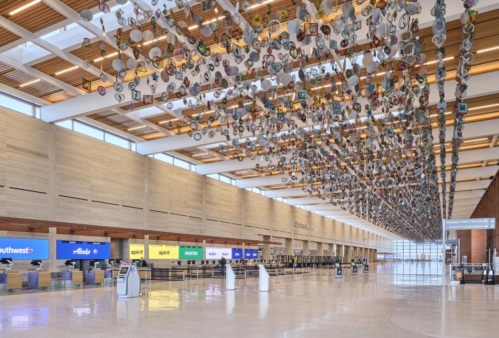 interior of the new Single Terminal at Kansas City International Airport