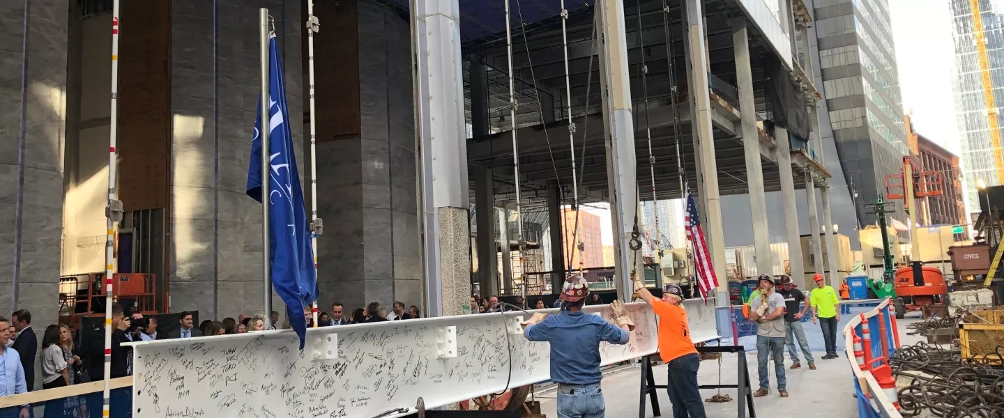 Efficient Schedule Maintenance Drives Clark Construction’s Structural Steel Top Out at 110 North Wacker
