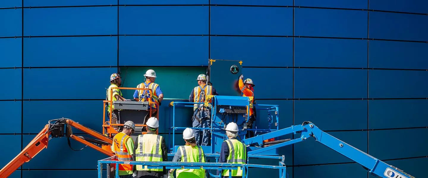 Final Piece of Glass is Installed on the Pacific Visions Wing