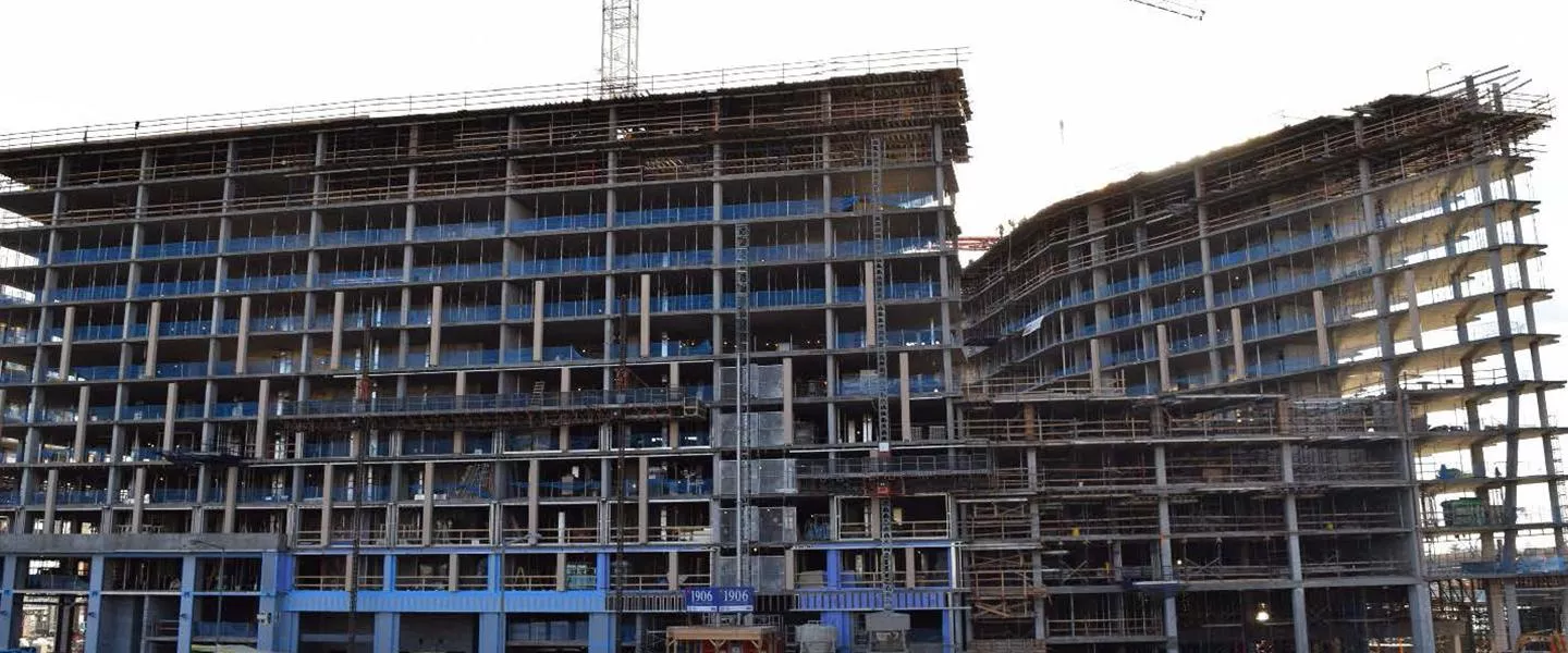 Construction at The Wharf's Parcel 2