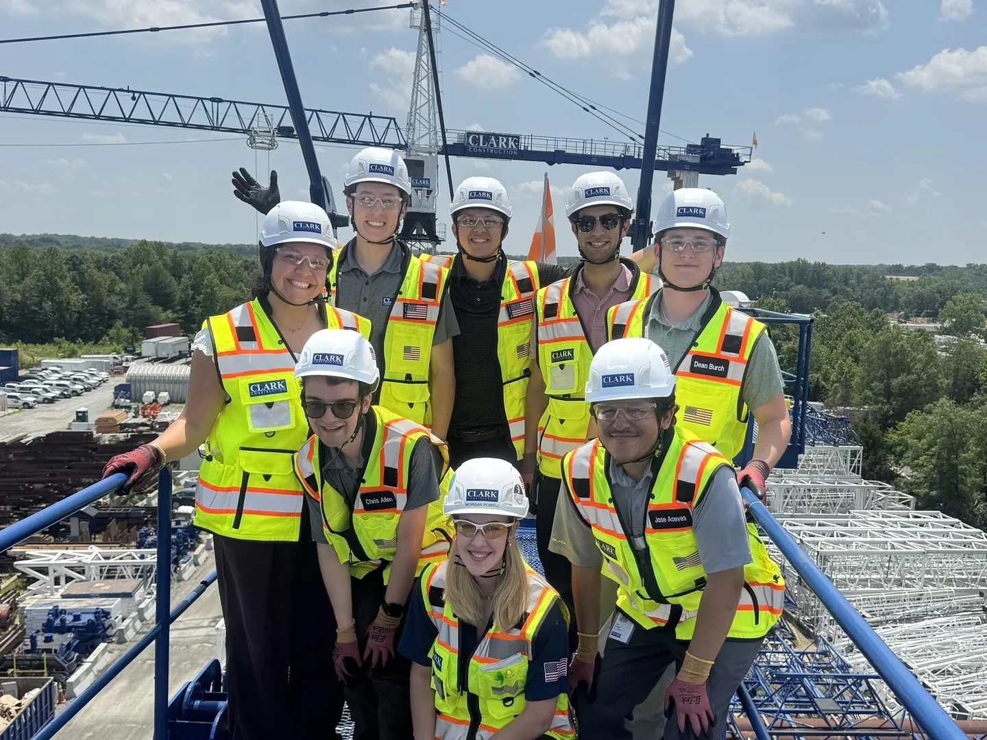 2025 Summer Associates on a tower crane