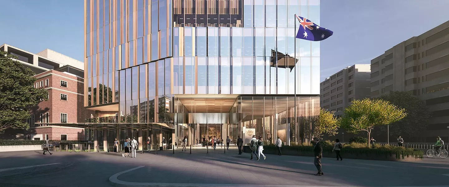Vertical Construction Underway at New Australian Embassy Building 