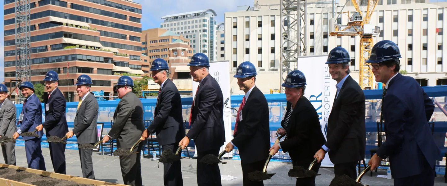 Maryland Governor Larry Hogan joins Clark and Carr at 7272 Wisconsin Avenue Groundbreaking