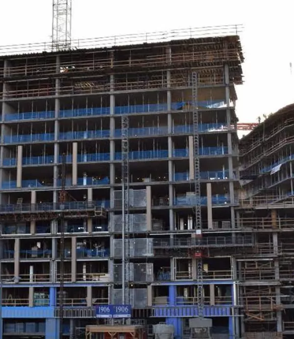 Construction at The Wharf's Parcel 2
